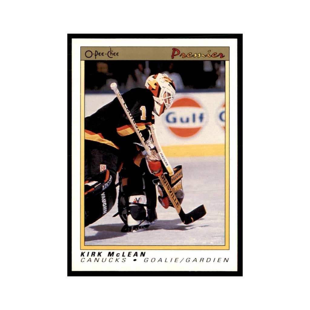 1990-91  O-Pee-Chee Premier Kirk McLean Vancouver Canucks #70