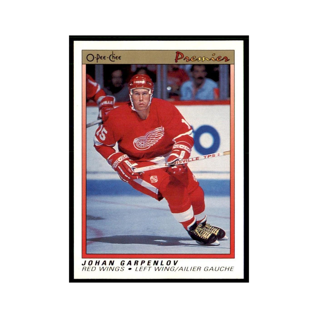 1990-91  O-Pee-Chee Premier Johan Garpenlov RC Detroit Red Wings #35