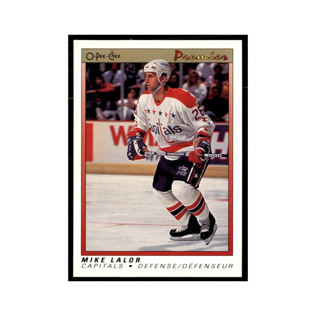 1990-91  O-Pee-Chee Premier Mike Lalor RC Washington Capitals #57