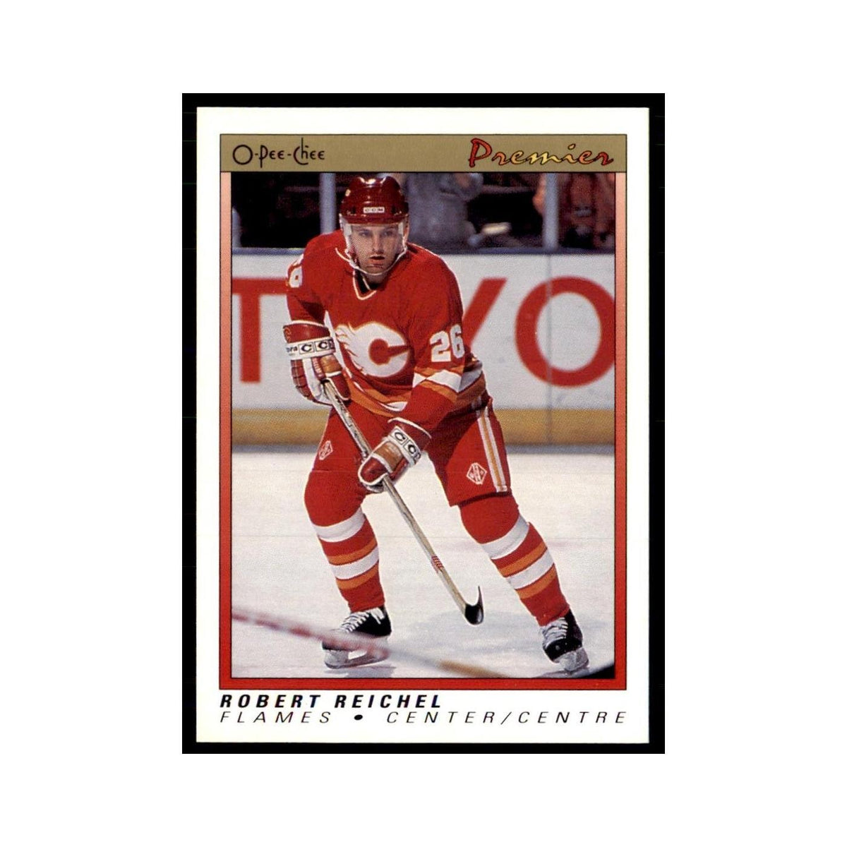 1990-91  O-Pee-Chee Premier Robert Reichel RC Calgary Flames #95