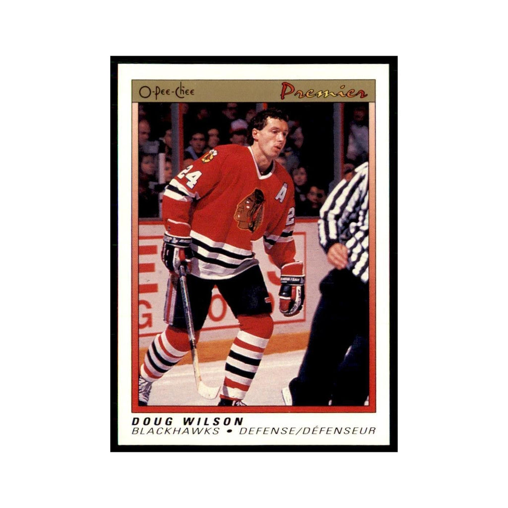 1990-91  O-Pee-Chee Premier Doug Wilson Chicago Blackhawks #129