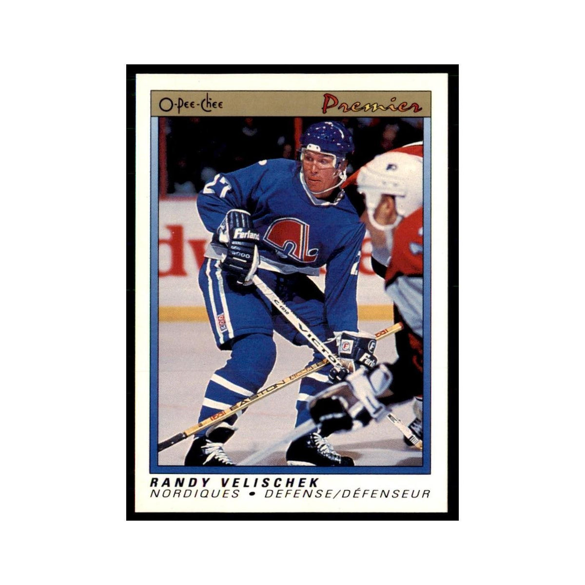 1990-91  O-Pee-Chee Premier Randy Velischek Quebec Nordiques #125