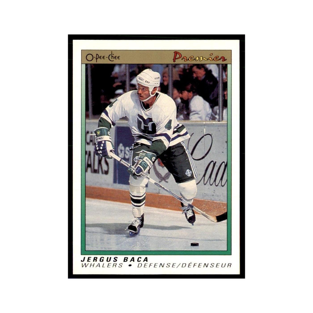 1990-91  O-Pee-Chee Premier Jergus Baca RC Hartford Whalers #2