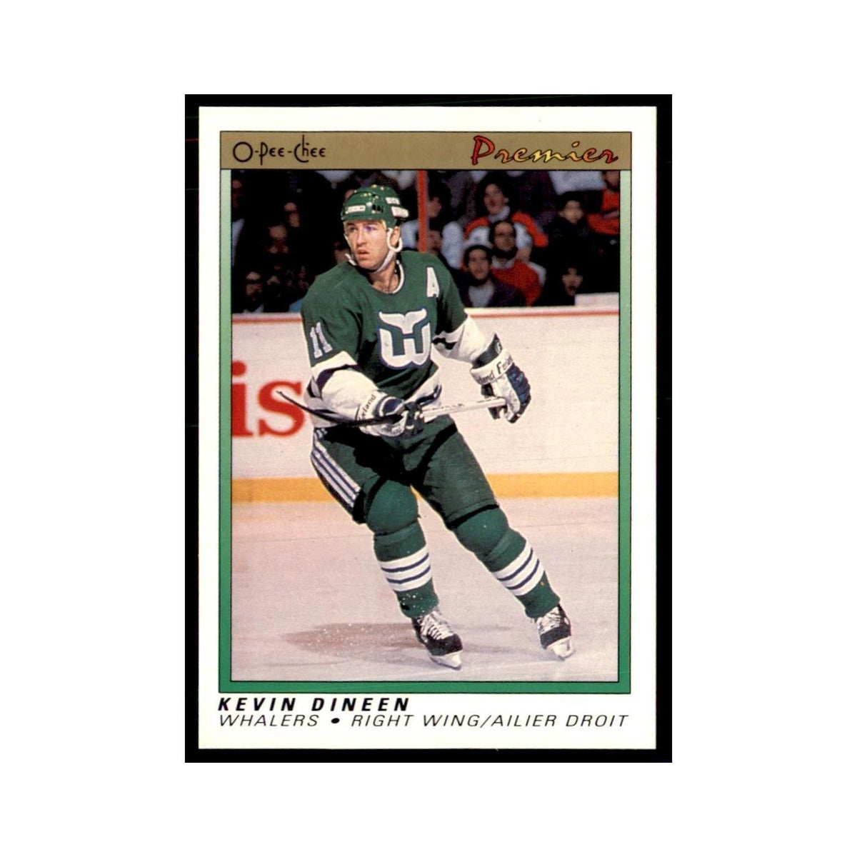 1990-91  O-Pee-Chee Premier Kevin Dineen Hartford Whalers #23