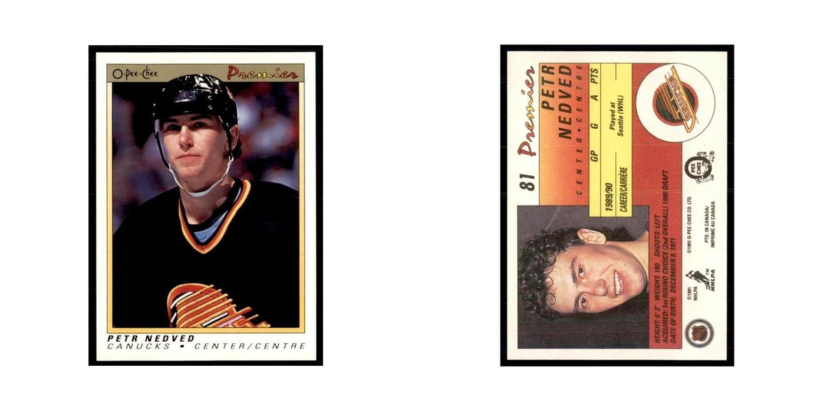 1990-91  O-Pee-Chee Premier Petr Nedved RC Vancouver Canucks #81