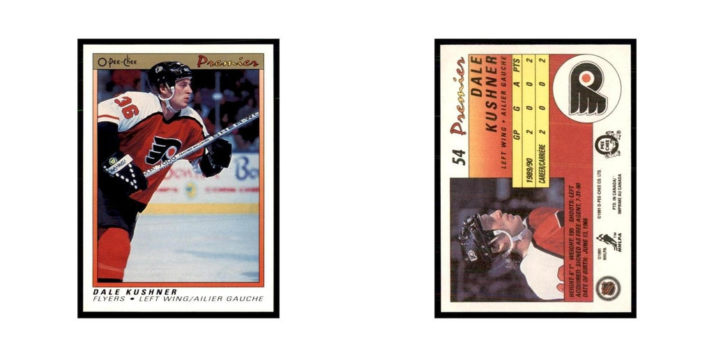 1990-91  O-Pee-Chee Premier Dale Kushner RC Philadelphia Flyers #54