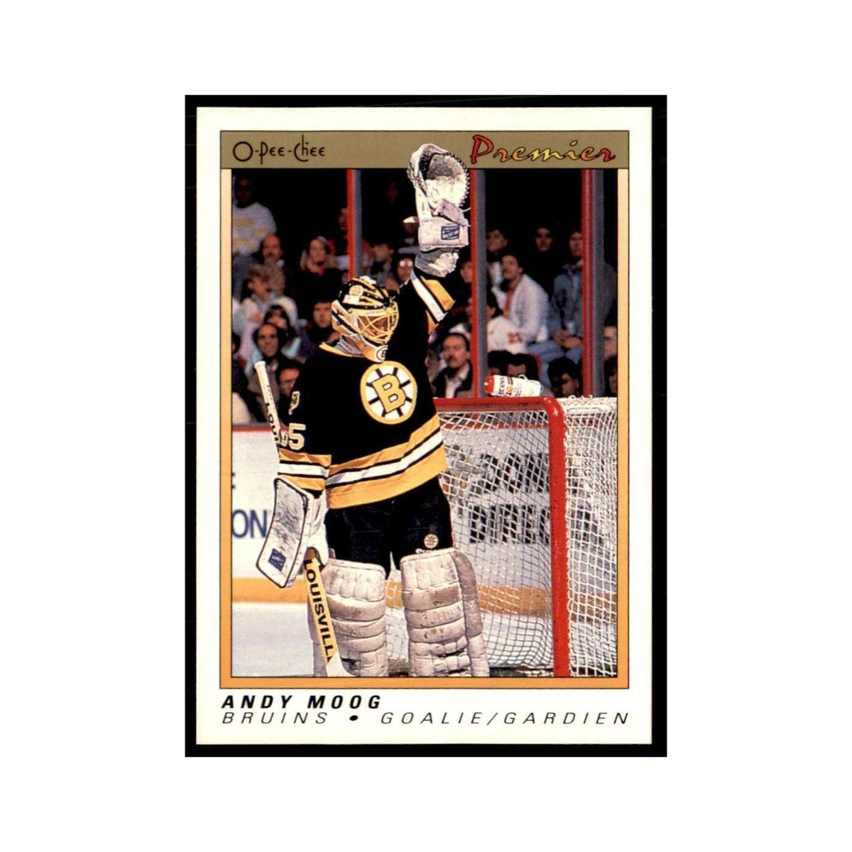 1990-91  O-Pee-Chee Premier Andy Moog Boston Bruins #76