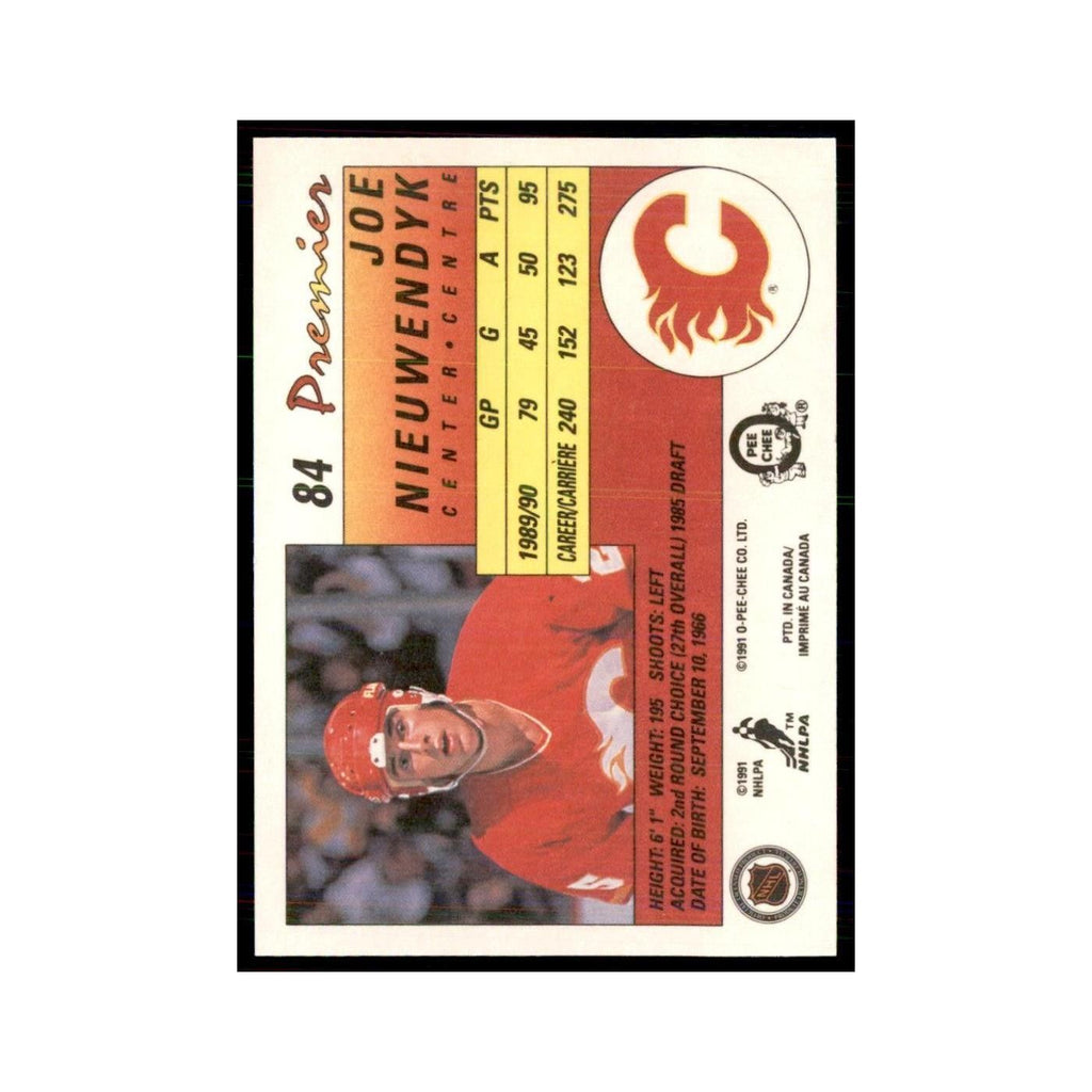 1990-91  O-Pee-Chee Premier Joe Nieuwendyk Calgary Flames #84