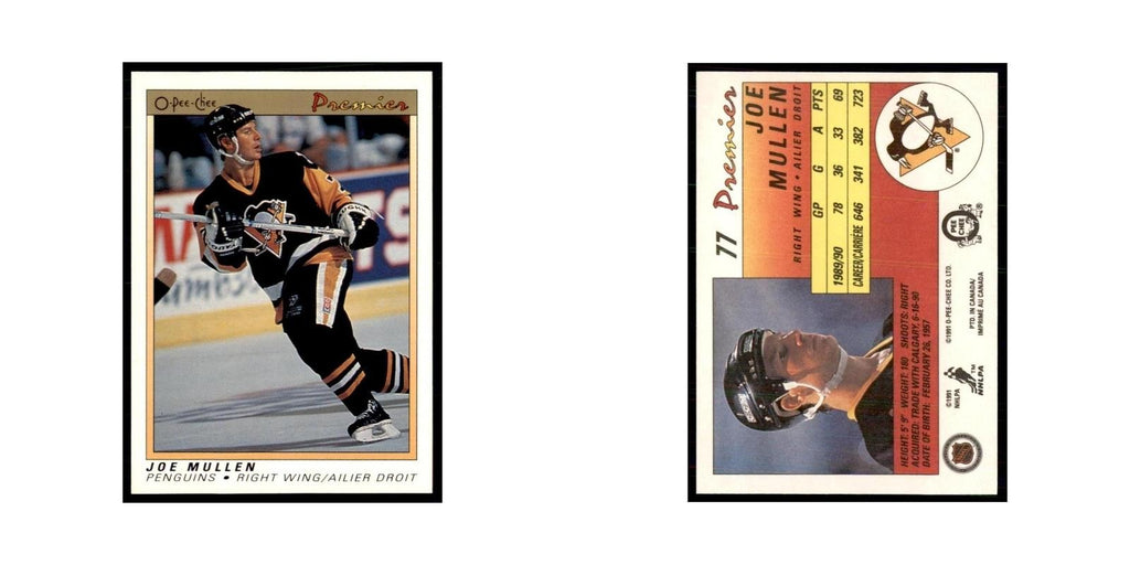 1990-91  O-Pee-Chee Premier Joe Mullen Pittsburgh Penguins #77