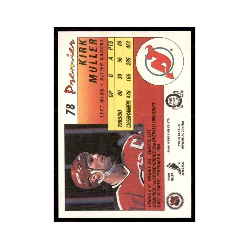 1990-91  O-Pee-Chee Premier Kirk Muller New Jersey Devils #78