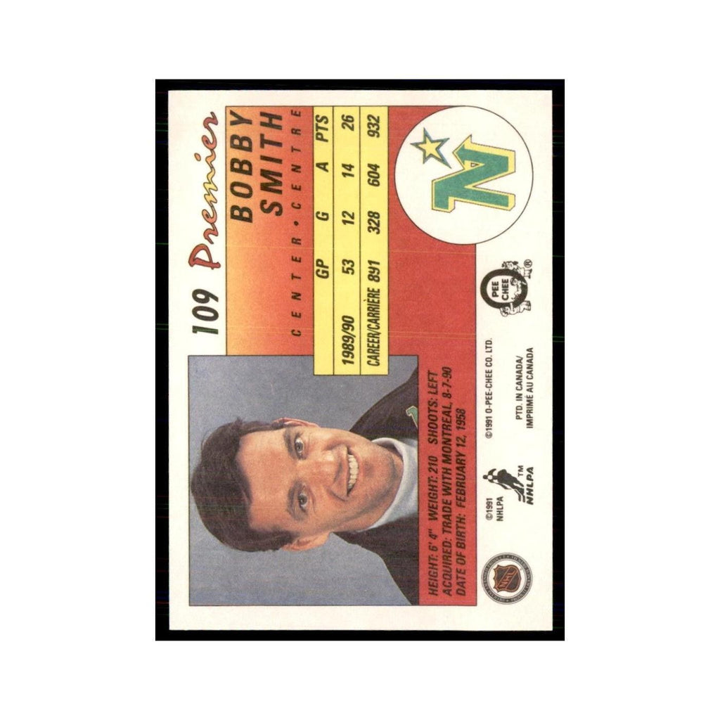 1990-91  O-Pee-Chee Premier Bobby Smith Minnesota North Stars #109