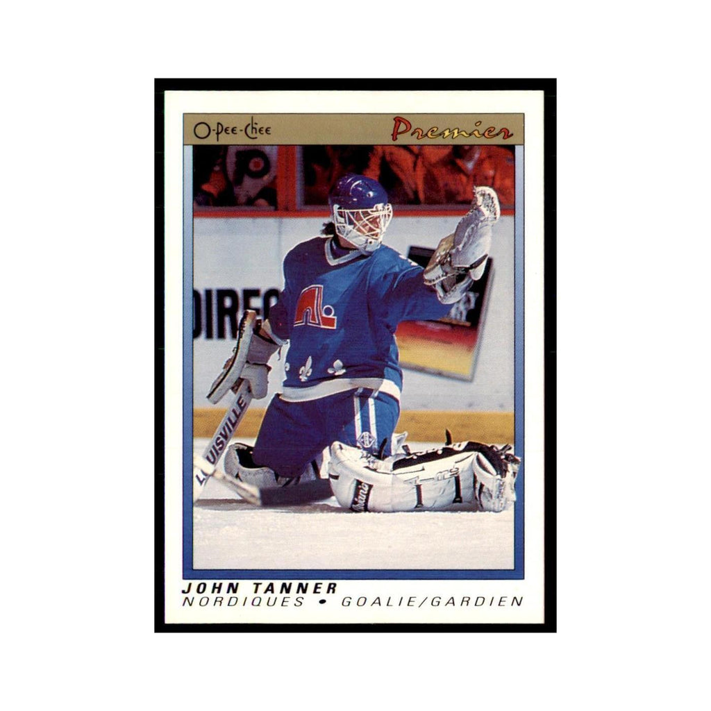 1990-91  O-Pee-Chee Premier John Tanner RC Quebec Nordiques #118