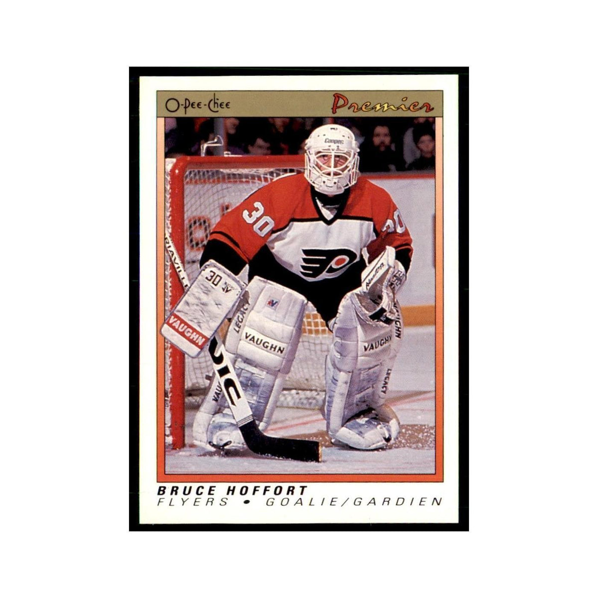 1990-91  O-Pee-Chee Premier Bruce Hoffort RC Philadelphia Flyers #42