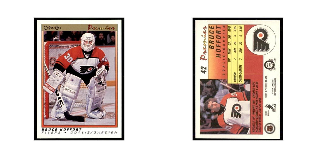 1990-91  O-Pee-Chee Premier Bruce Hoffort RC Philadelphia Flyers #42