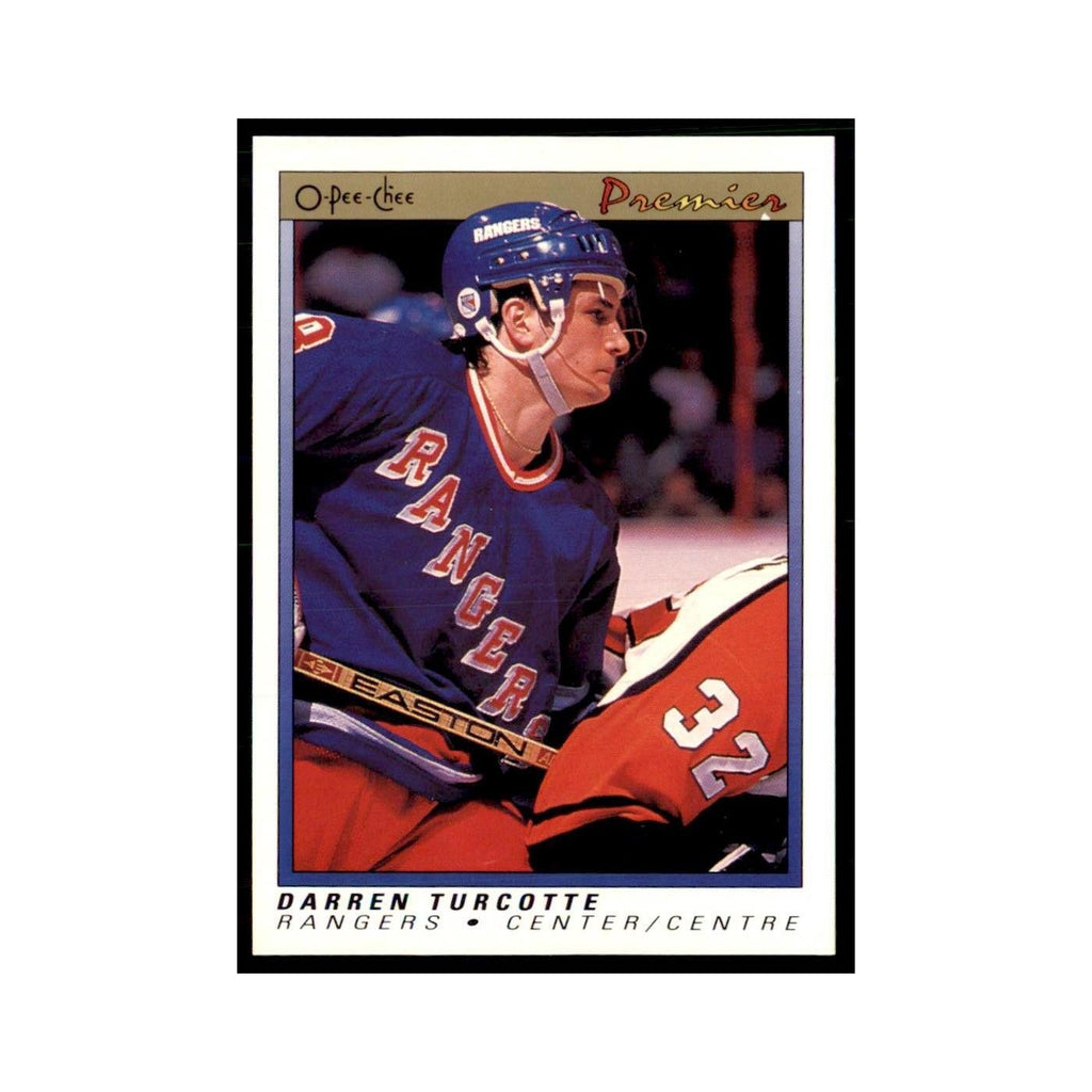 1990-91  O-Pee-Chee Premier Darren Turcotte RC New York Rangers #123