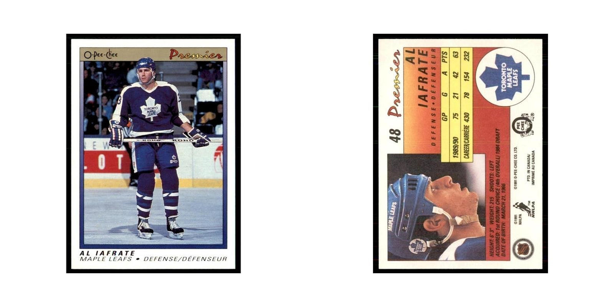 1990-91  O-Pee-Chee Premier Al Iafrate Toronto Maple Leafs #48