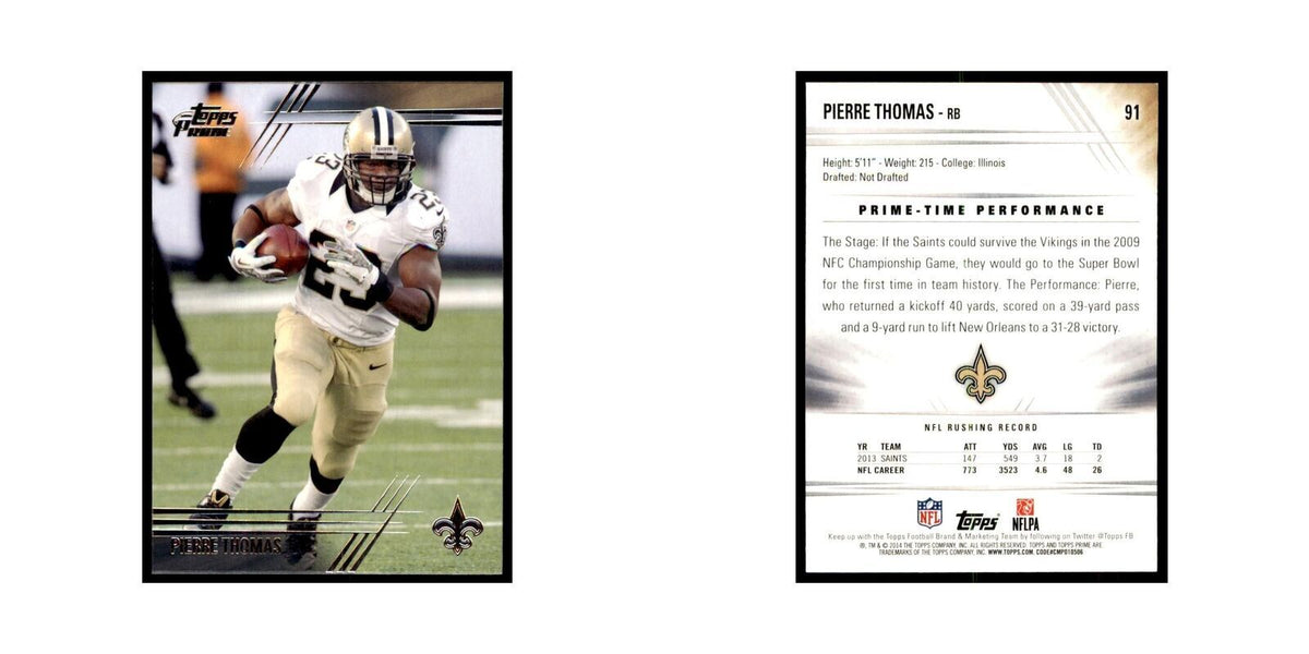2014 Topps Prime Pierre Thomas Football Cards #91