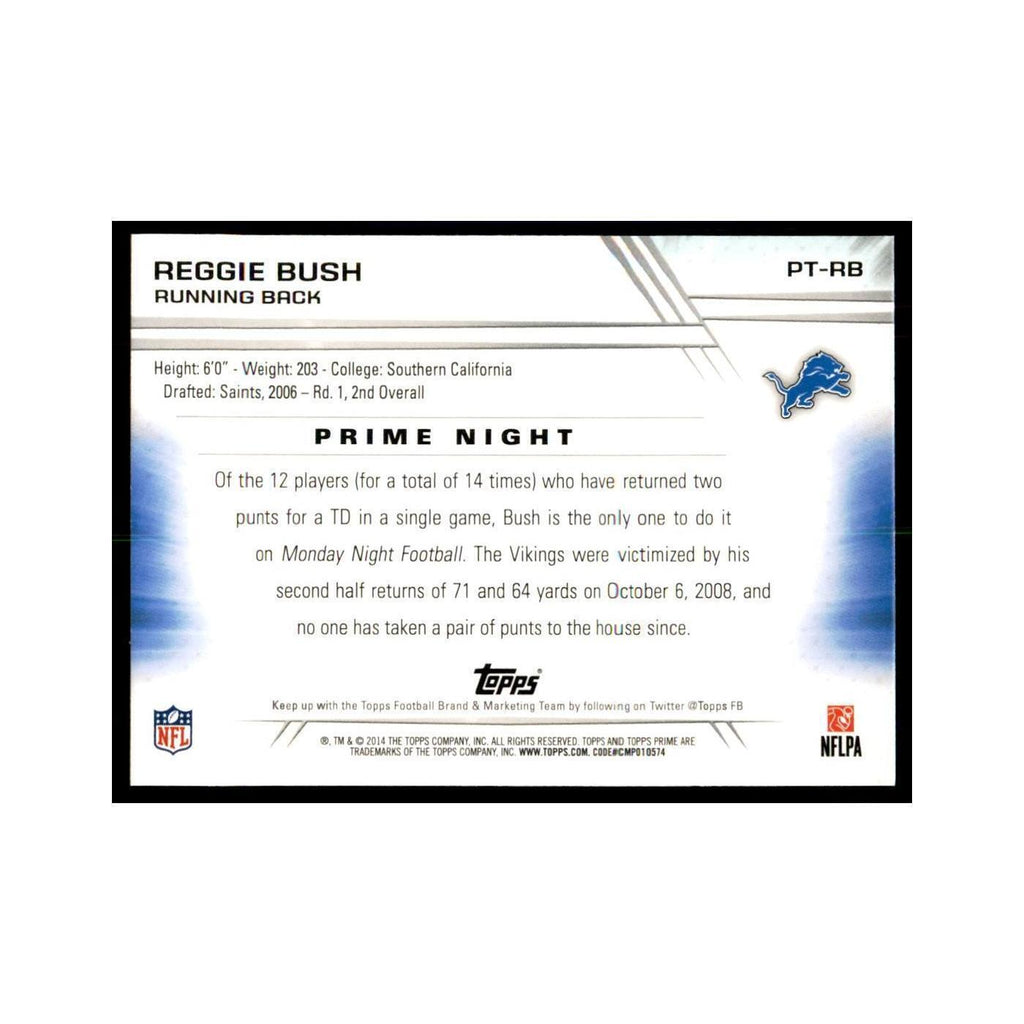 2014 Topps Prime Reggie Bush Football Cards #PT-RB