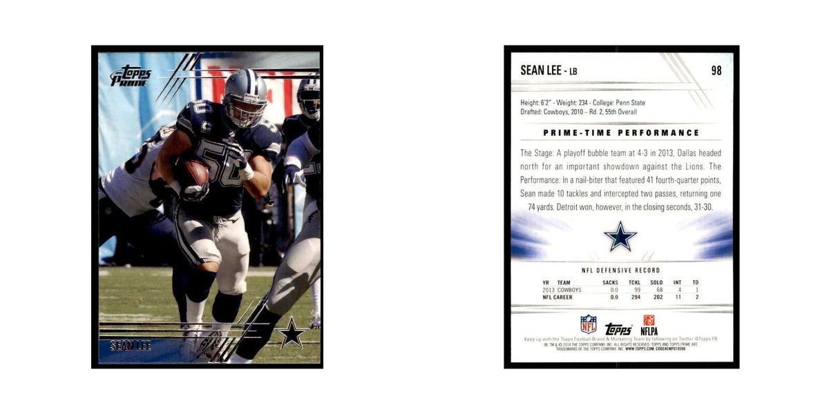 2014 Topps Prime Sean Lee Football Cards #98