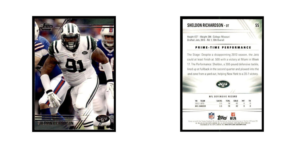 2014 Topps Prime Sheldon Richardson Football Cards #55