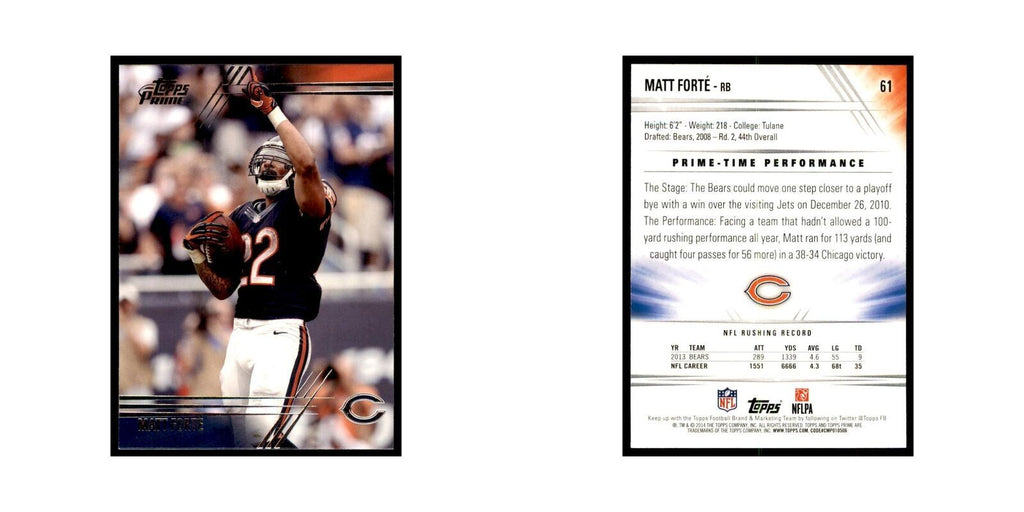 2014 Topps Prime Matt Forte Football Cards #61