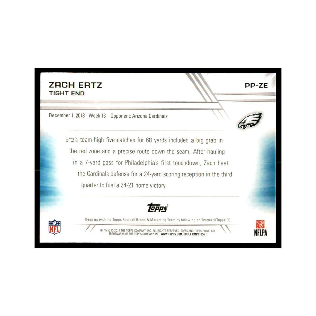 2014 Topps Prime Zach Ertz Football Cards #PP-ZE
