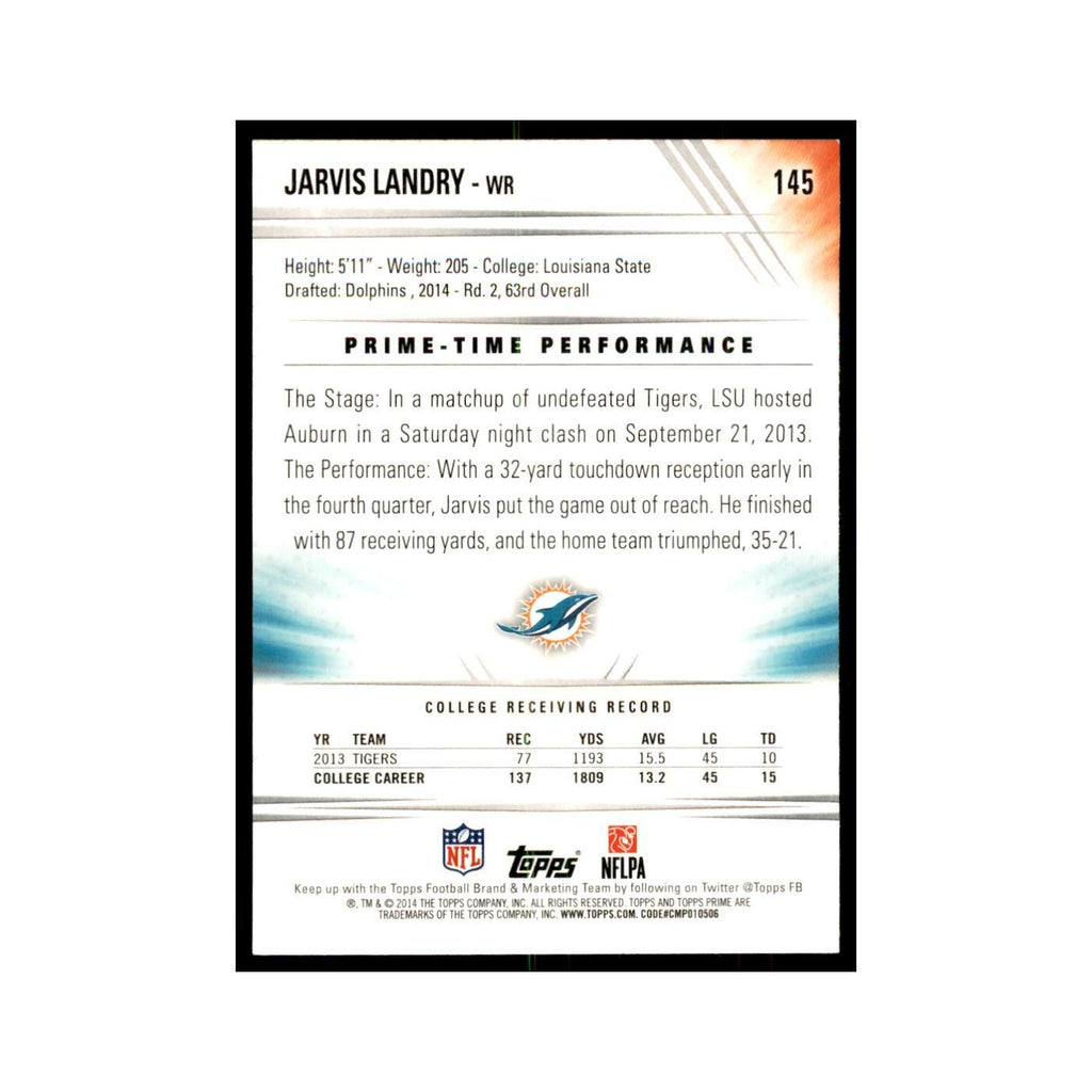 2014 Topps Prime Jarvis Landry RC Football Cards #145