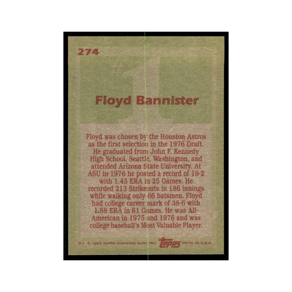 1985 Topps Floyd Bannister Baseball Cards #274