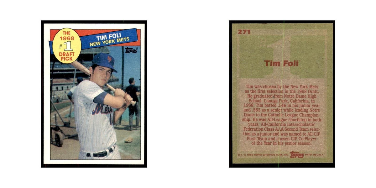 1985 Topps Tim Foli Baseball Cards #271