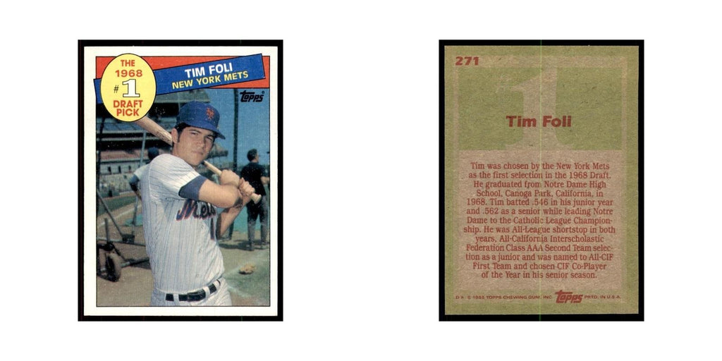 1985 Topps Tim Foli Baseball Cards #271