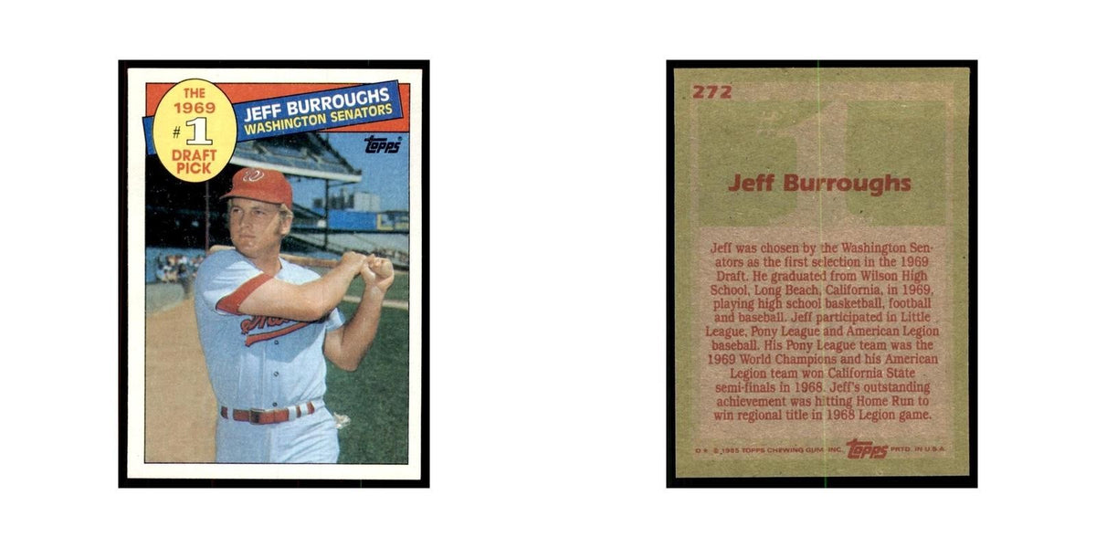 1985 Topps Jeff Burroughs Baseball Cards #272
