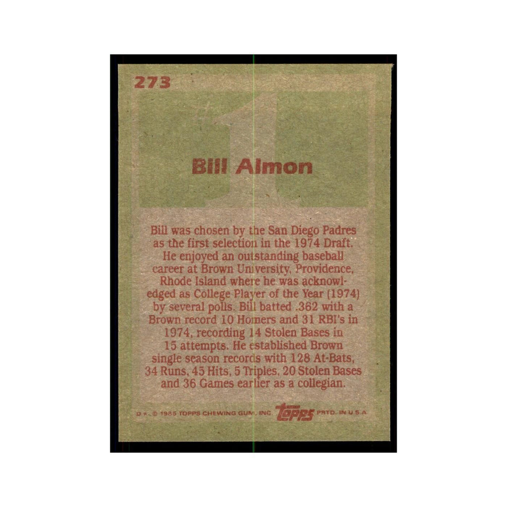 1985 Topps Bill Almon Baseball Cards #273