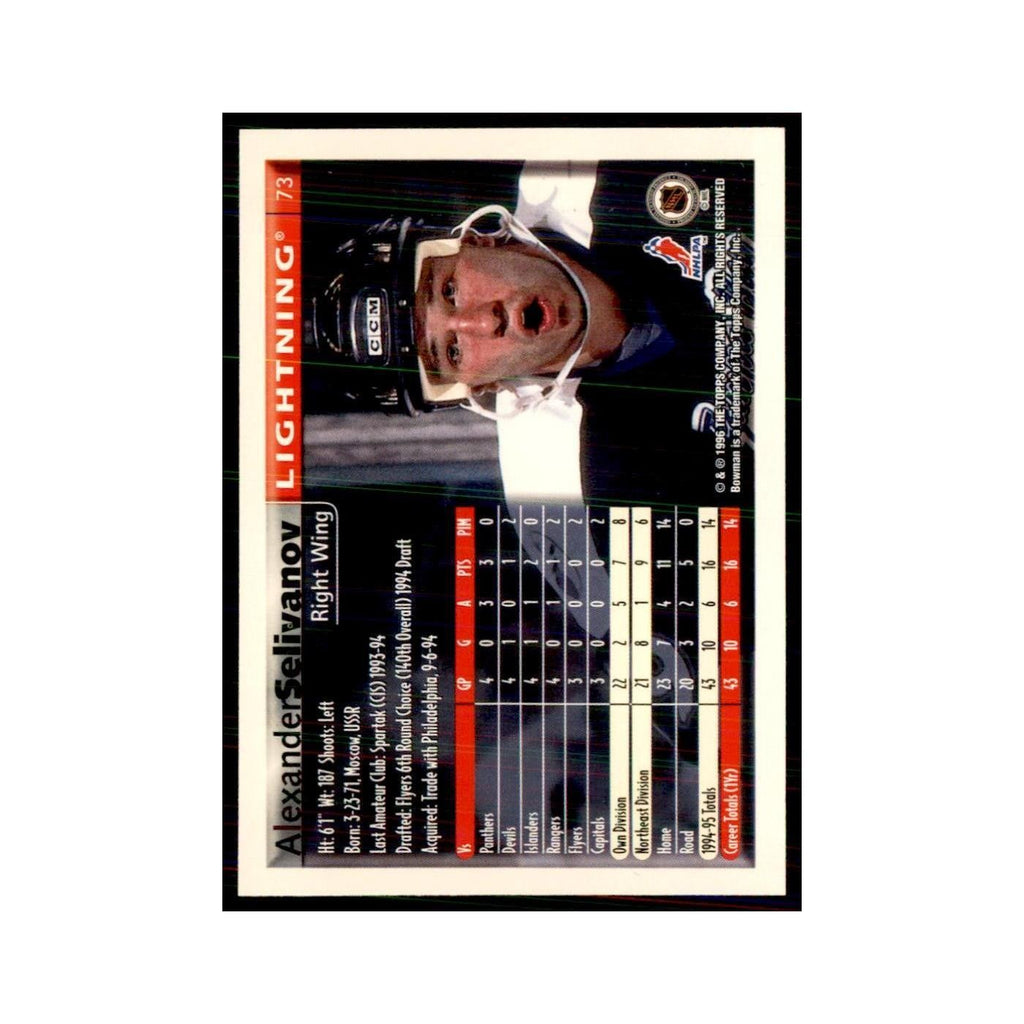 1995 Bowman Alexander Selivanov Tampa Bay Lightning #73