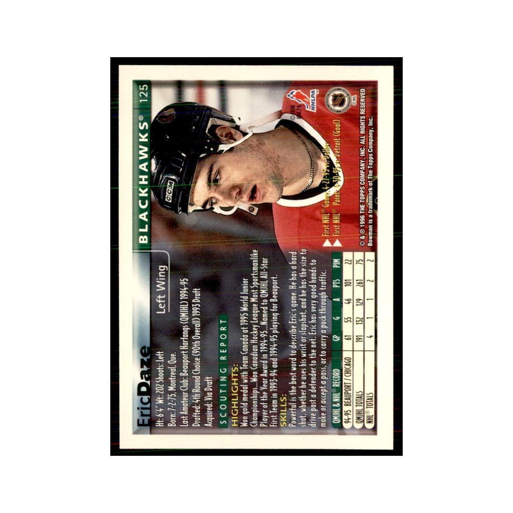 1995 Bowman Eric Daze RC Los Angeles Kings #125