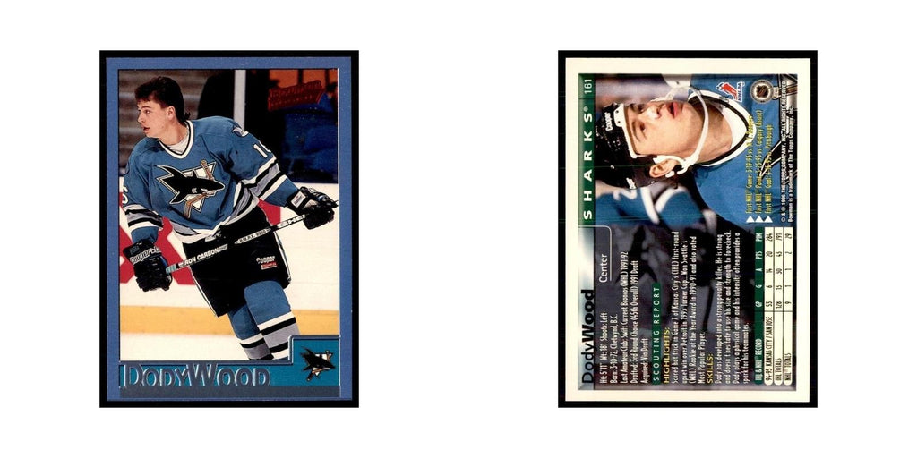 1995 Bowman Dody Wood RC San Jose Sharks #161