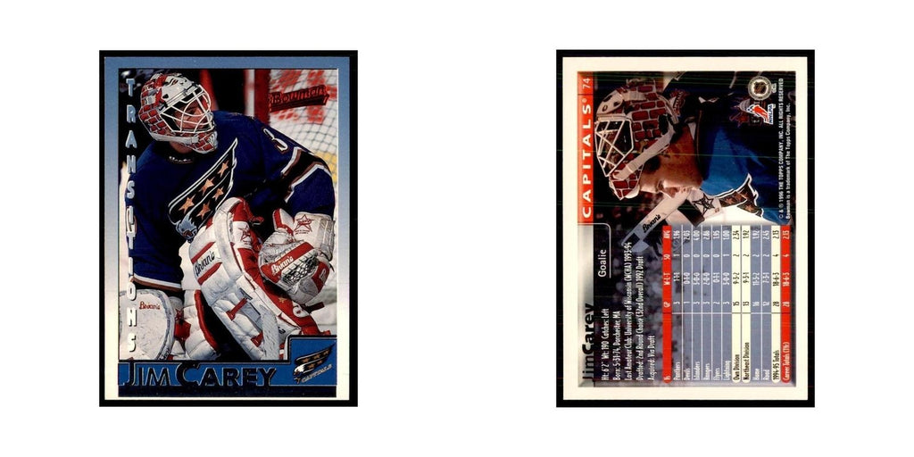 1995 Bowman Jim Carey Washington Capitals #74