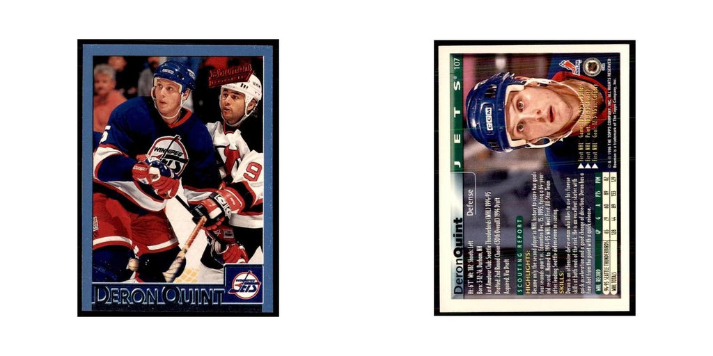 1995 Bowman Deron Quint RC Winnipeg Jets #107