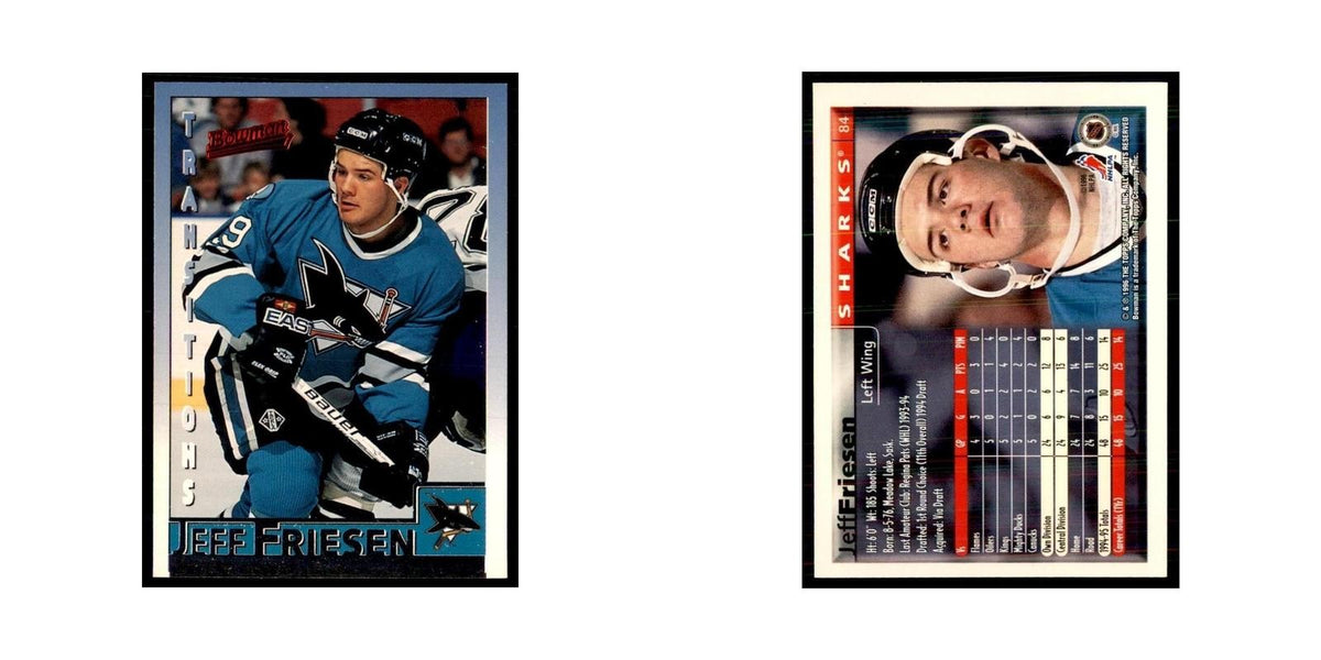 1995 Bowman Jeff Friesen San Jose Sharks #84