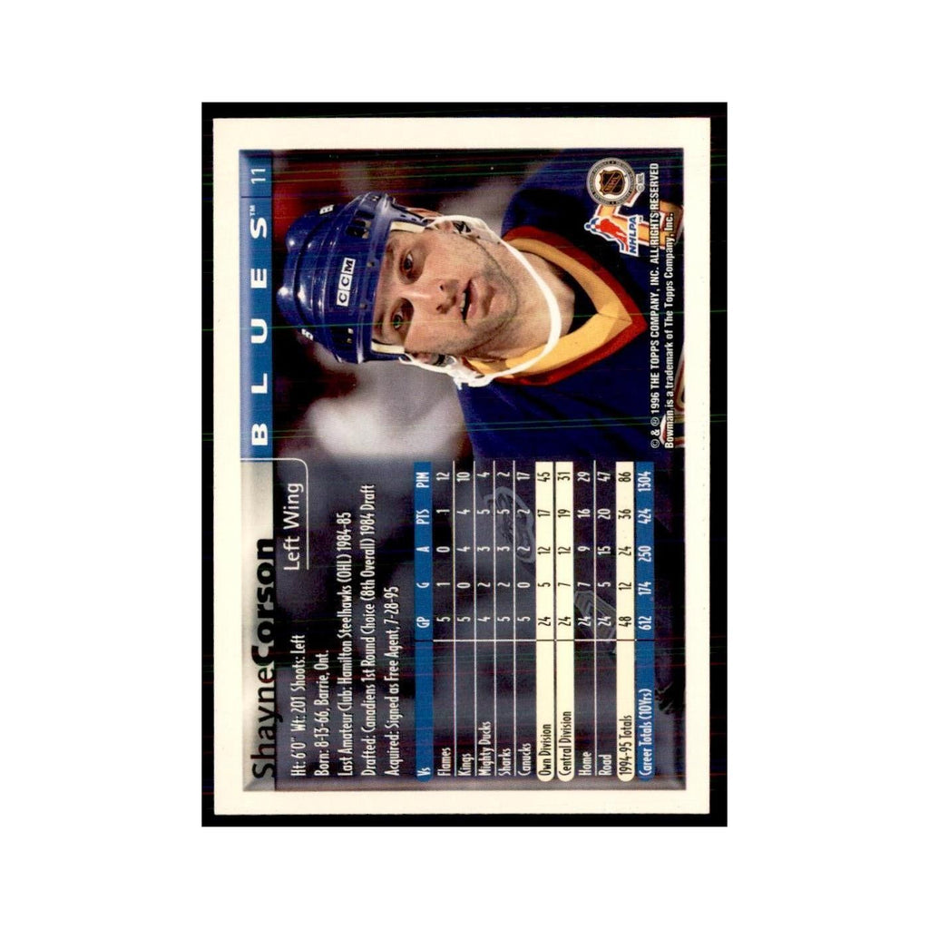 1995 Bowman Shayne Corson St. Louis Blues #11
