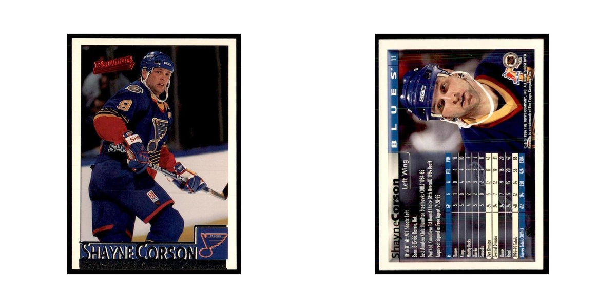 1995 Bowman Shayne Corson St. Louis Blues #11