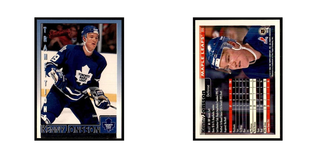 1995 Bowman Kenny Jonsson Toronto Maple Leafs #86