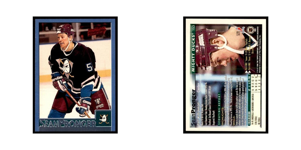 1995 Bowman Sean Pronger RC Anaheim Mighty Ducks #153