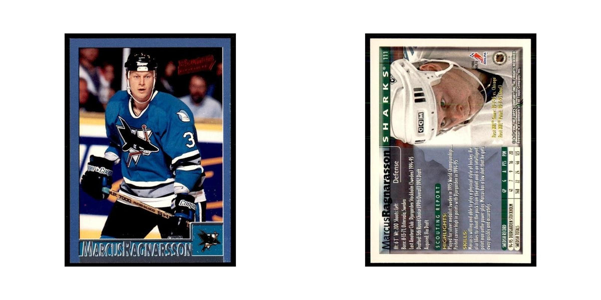 1995 Bowman Marcus Ragnarsson RC San Jose Sharks #111