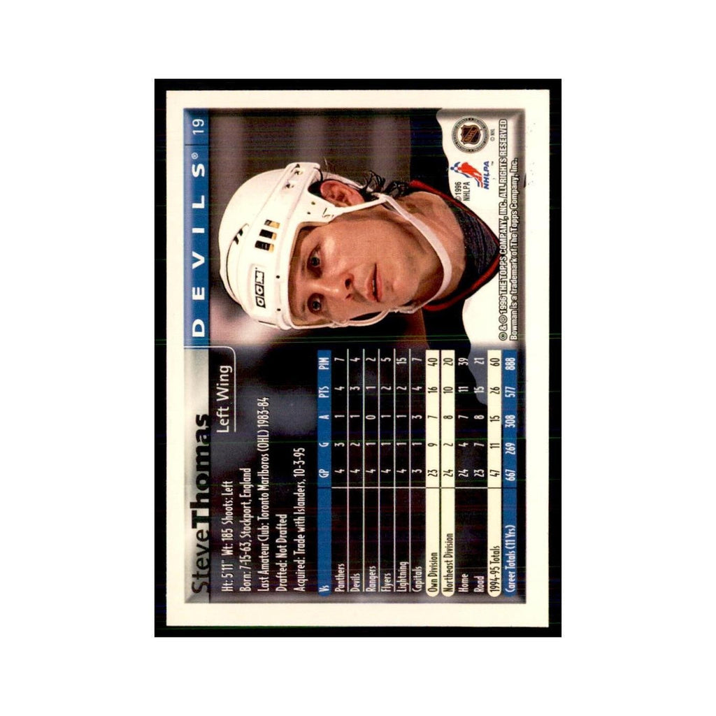 1995 Bowman Steve Thomas New Jersey Devils #19