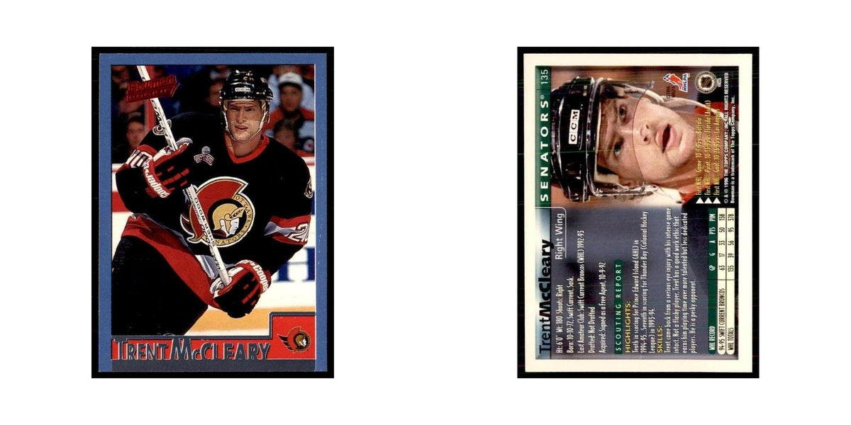 1995 Bowman Trent McCleary RC Ottawa Senators #135