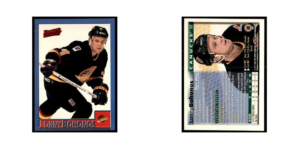 1995 Bowman Lonny Bohonos RC Vancouver Canucks #93