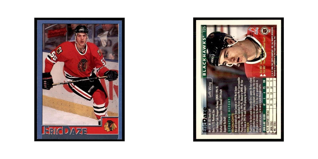 1995 Bowman Eric Daze RC Chicago Blackhawks #125