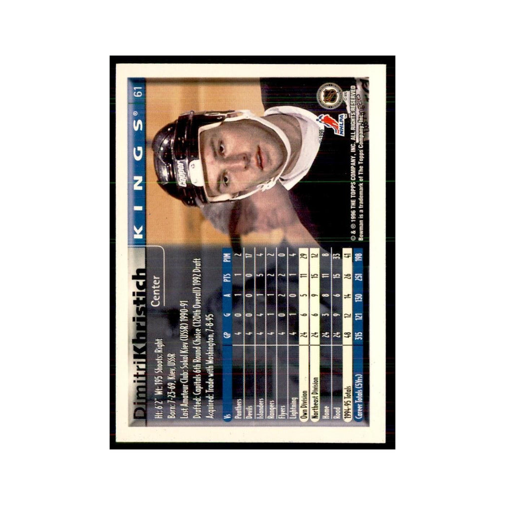 1995 Bowman Dmitri Khristich Los Angeles Kings #61