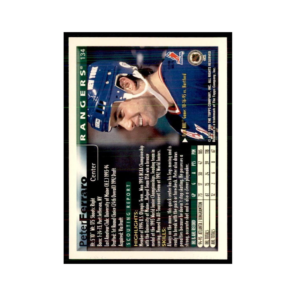 1995 Bowman Peter Ferraro RC New York Rangers #134