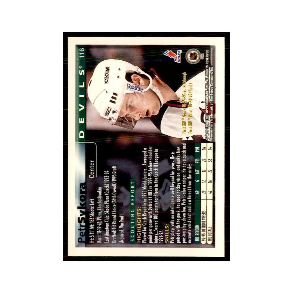 1995 Bowman Petr Sykora RC New Jersey Devils #116